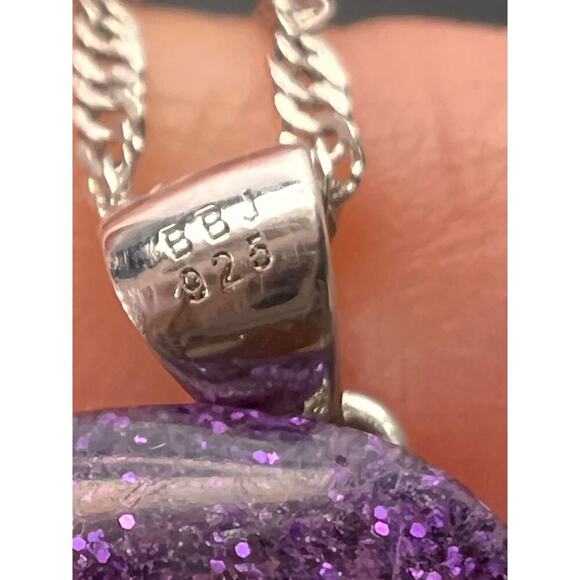 Neon Apatite Rhodium Over 925 Cross Pendant With Chain - Picture 9 of 11